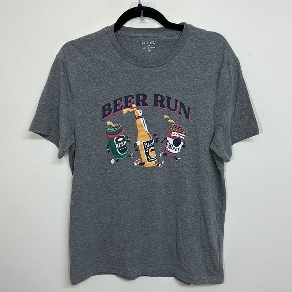 J. Crew Beer Run Graphic Tee Medium - Picture 2 of 5
